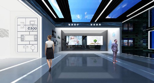 廣州移動展館展廳設計方案的轉角設計